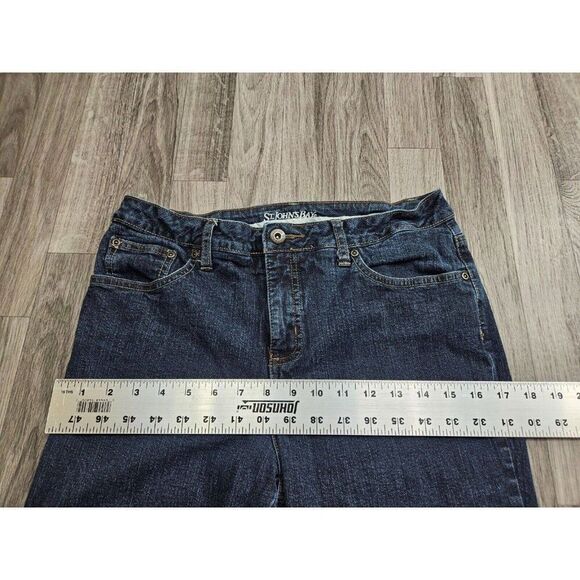 (3/$35) St. John's Bay Womens Size 8 Short Pockets Bootcut Denim Blue Jeans - Picture 7 of 10